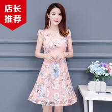 復(fù)古印花連衣裙，打造時(shí)尚小仙女