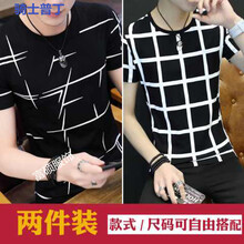 騎士普?。≒utin·Rider） 長(cháng)袖 男士T恤 亂條黑+格子黑 