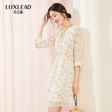 洛詩(shī)琳（LUXLEAD） 動(dòng)物，碎花 綁帶，印花，蝴蝶結 連衣裙