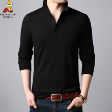 稻草人（mexican） 長(cháng)袖 男士T恤 DYT8720黑色 