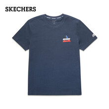 斯凱奇（Skechers） 短袖 男士T恤 深藍(lán)黑/29 