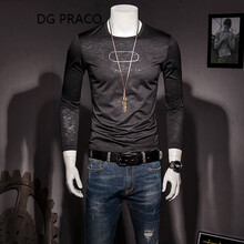 DG PRACO 長袖 男士T恤 黑色 XL，L，XXL，XXXL，M
