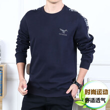 七匹狼（SEPTWOLVES） 長(cháng)袖 男士T恤 藍色8731 