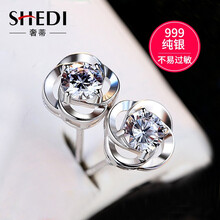 奢蒂（SHEDI）耳釘999純銀