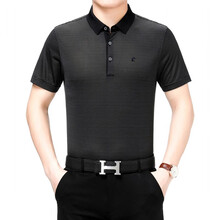 皮爾卡丹（pierrecardin） 短袖 男士T恤 款四黑夾白 