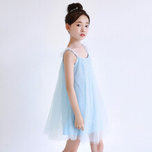 女童吊帶網(wǎng)紗裙棉