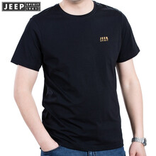 吉普（JEEP） 短袖 男士T恤 黑色  TS0097 