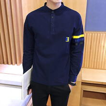 十年九夏 長袖 男士T恤 藏青色 