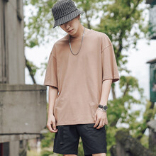 蒙思奇 短袖 男士T恤 咖啡 