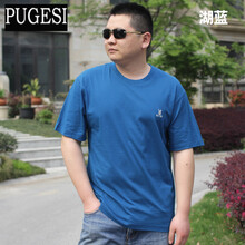 普戈斯（PUGESI） 短袖 男士T恤 湖藍色 