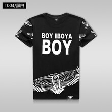 PW&BOY 短袖 男士T恤 T003/黑白 