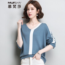 慕梵莎（MUFANSHA） 3D，立體剪裁 短袖 T恤 女 V領(lǐng)