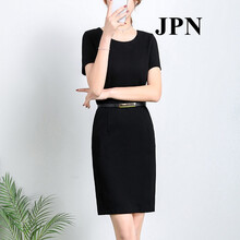 JPN 純色 口袋，拉鏈，多口袋 連衣裙