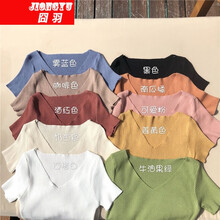 圓領(lǐng)短袖針織衫，讓你清爽又舒適