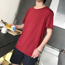 ZZP 短袖 男士T恤 酒紅色（T33款） 