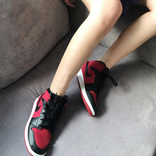 耐克（NIKE）籃球鞋AJ1黑紅小禁穿554725-610 38