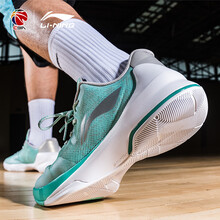 李寧（LI-NING）籃球鞋淺玉綠/微晶灰/白 