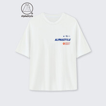 ALPHA STYLE 短袖 男士T恤 男款白色AFD-SE-4063 