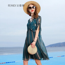法曼麗（FEMLY）  花邊，紐扣，印花 連衣裙
