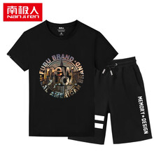 南極人（Nan Ji ren） 短袖 男士T恤 黑/時尚紐約-黑/記憶 