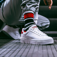 安踏（ANTA）板鞋安踏白/隊紅-5 37.5，36.5