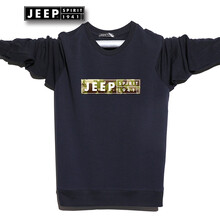Jeep 長袖 男士T恤 藏藍色 