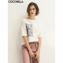 COCOBELLA 繡花 短袖 T恤 女 圓領(lǐng)