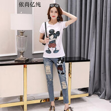 依尚億純（yishangyichun） 卡通動漫 口袋，破洞 連衣裙