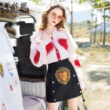 樂(lè)佐妮  紐扣，印花 連衣裙