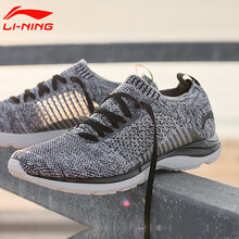 李寧（LI-NING）跑步鞋【超輕15】標準黑/銀灰色 