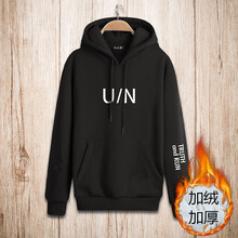 騎士普丁（Putin·Rider） 七分袖 男士T恤 UN連帽衛(wèi)衣黑色加絨款 XL，L，XXL，M