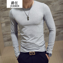 騎士普?。≒utino Rider） 長(cháng)袖 男士T恤 圓領(lǐng)灰 XL，L，XXL，M