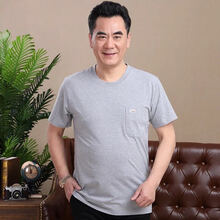 晟易升 短袖 男士T恤 圓領(lǐng)  淺灰 
