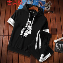 古萊登（GODLIKE） 短袖 男士T恤 VIS黑色短袖套裝 