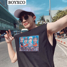 BOYXCO 無(wú)袖 男士T恤 BX12黑色 