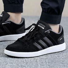阿迪達斯（adidas）板鞋B43887黑色+五度灰 