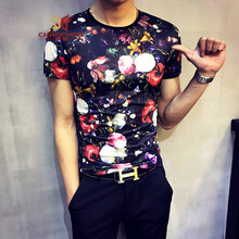 C2潮朝（C2 CHAO CHAO） 短袖 男士T恤 花叢圖A161-TH03 