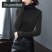 dr.comfort 3D，亮絲 短袖 T恤 女 高領(lǐng)