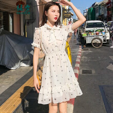 復(fù)古雪紡連衣裙，打造你的少女心