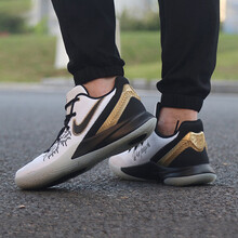 耐克（NIKE）籃球鞋白金屬金黃黑AO4438-170 