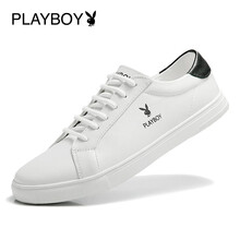 花花公子（PLAYBOY）男士白黑色(四季款D) 41