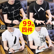 古萊登（GODLIKE） 短袖 男士T恤 X13黑+X28黑+X16白+X14白 