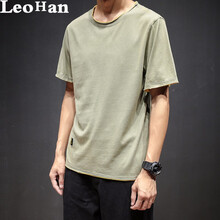 LeoHan 短袖 男士T恤 淺綠色 
