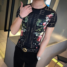 瑾丹（JOMDARM） 短袖 男士T恤 玫瑰花 