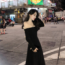 純色袖長裙，微胖妹子的福音