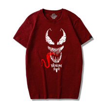 多創(chuàng  )藝（DUOCHUANGYI） 短袖 男士T恤 棗紅色毒液舌頭 