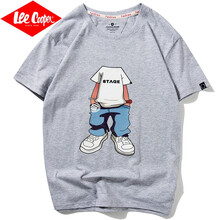 Lee Cooper 短袖 男士T恤 3221灰色短袖T恤 