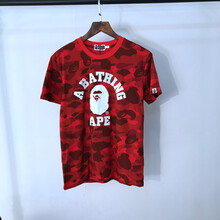 A BATHING APE 短袖 男士T恤 125紅迷彩 