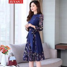 祖燕（ZUYAN）  拼接，紗網(wǎng) 連衣裙