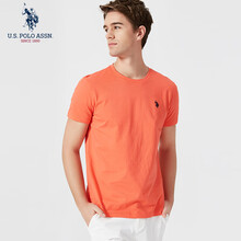 U.S. POLO ASSN. 短袖 男士T恤 橙色 